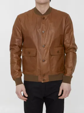 Salvatore Santoro Leather Bomber Jacket