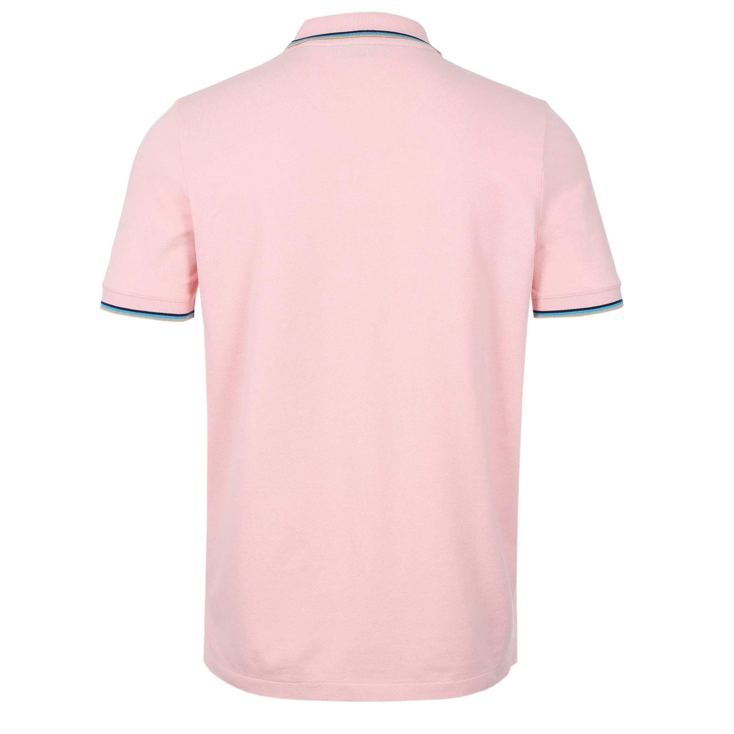 Sandbanks Badge Logo Tipped Polo Shirt in Crystal Rose