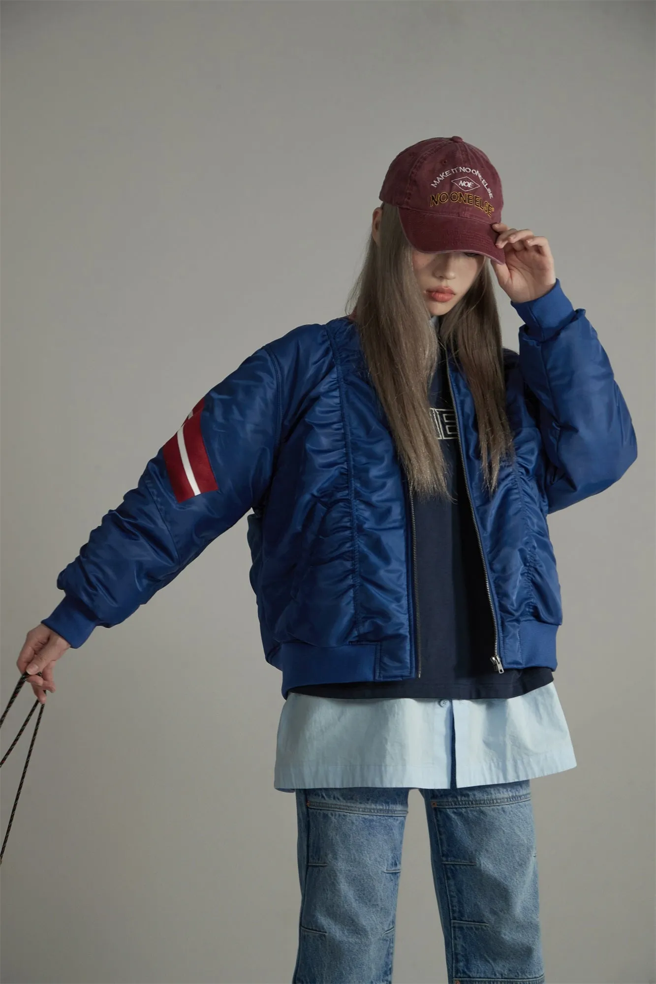 Satin Sport Bomber Jacket