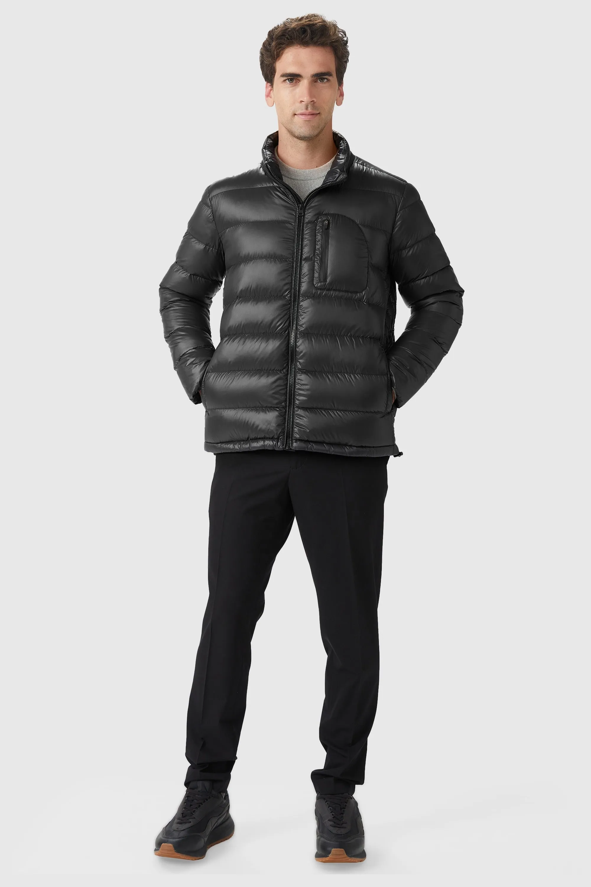 Short Lightweight Bomber Down Coat