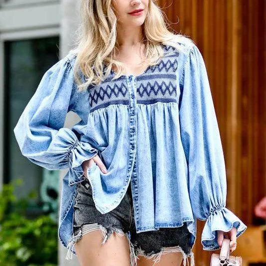 Sienna Denim Blouse