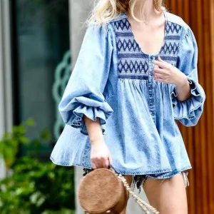 Sienna Denim Blouse