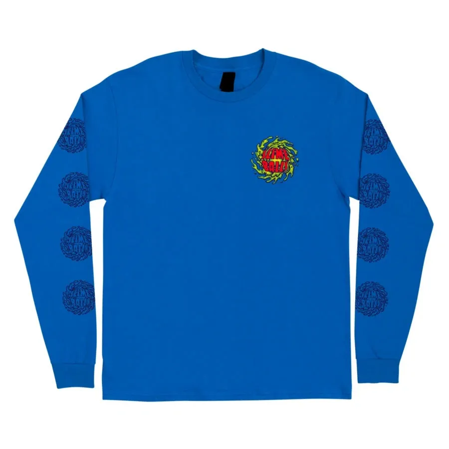 Slime Balls SB Logo Long Sleeve Mens T-Shirt - Royal Blue