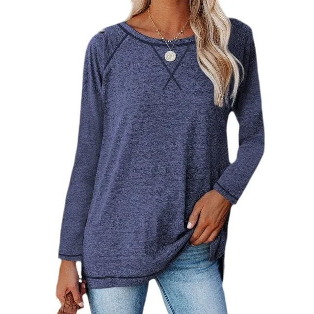 Solid Color Casual Long Sleeve Shirt