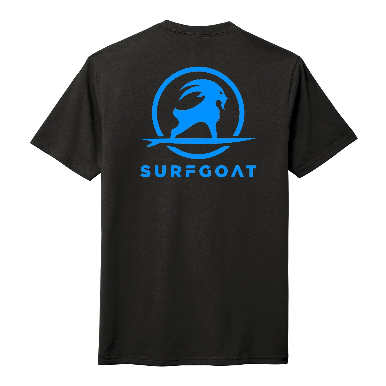 SURFGOAT "Billy" Short-Sleeved Tee (Black / Neon Blue)