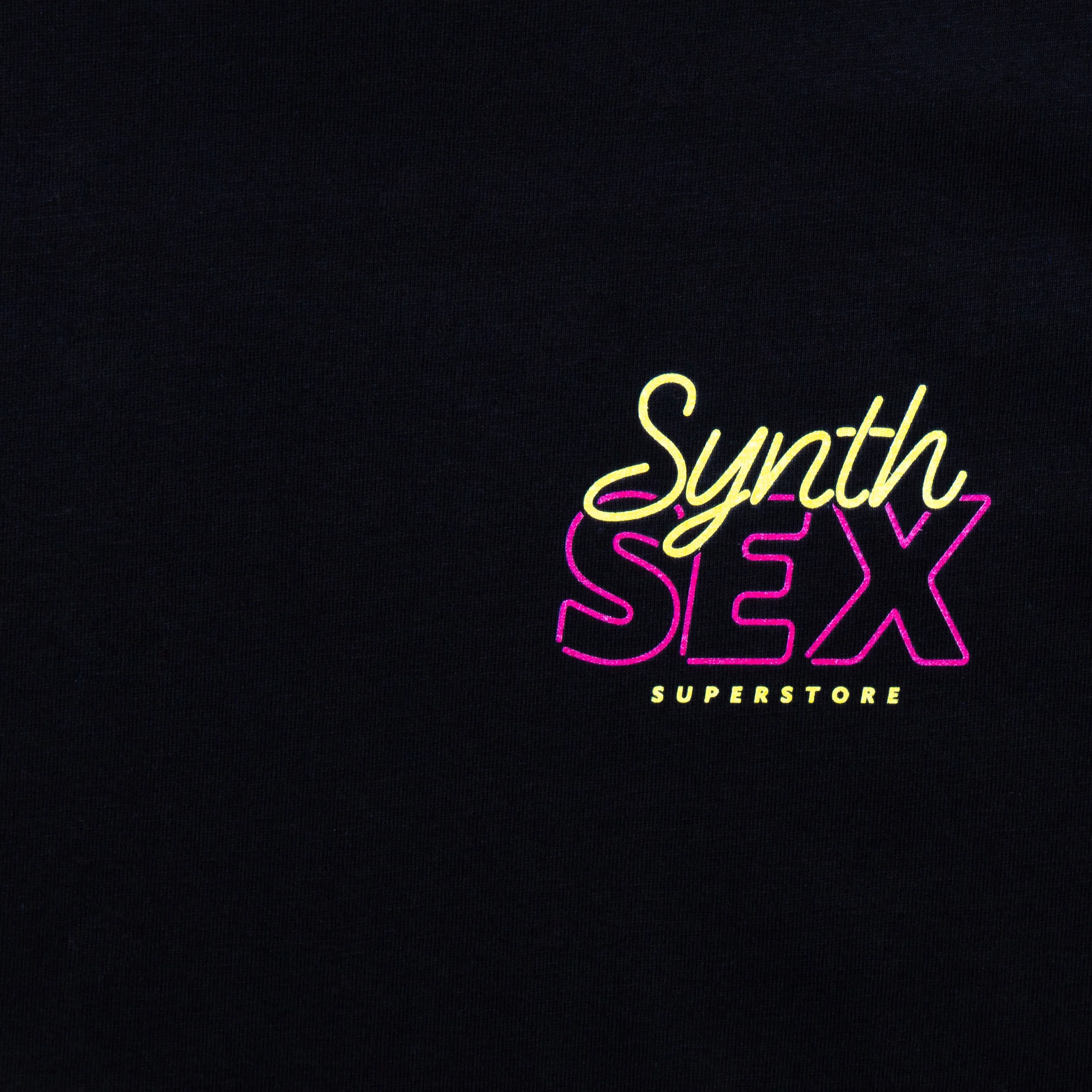 Synth Sex Neon Back Print - Tshirt - Black