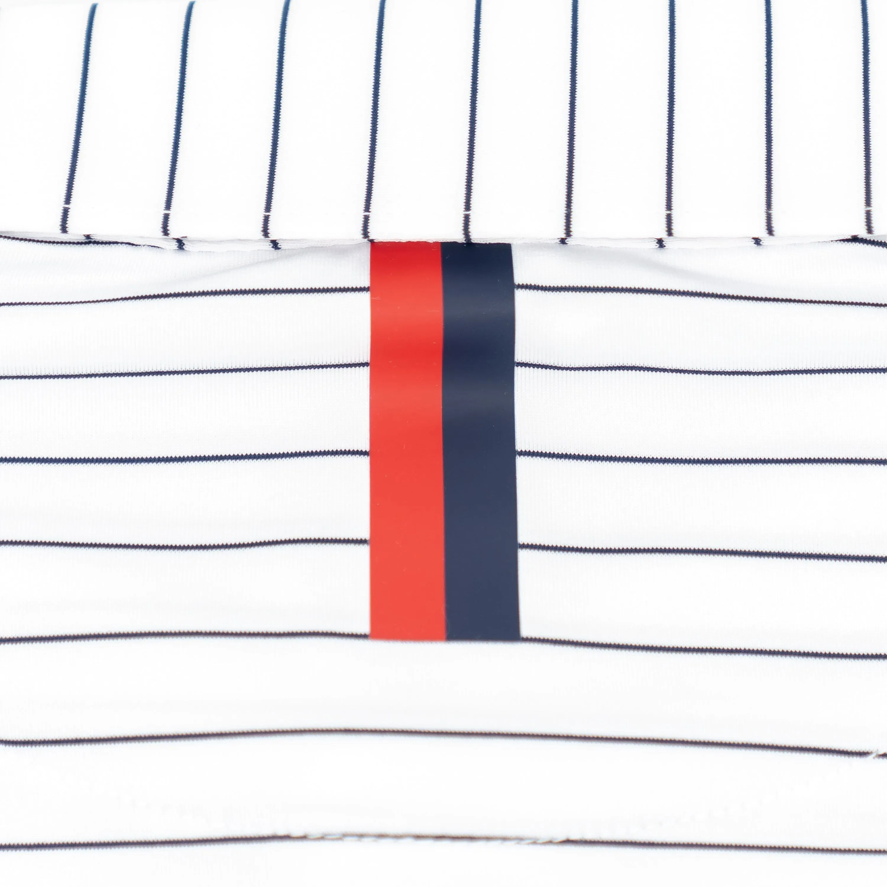 The Captain Stripe | Performance Polo | The Captain Stripe - White/Fleet Navy