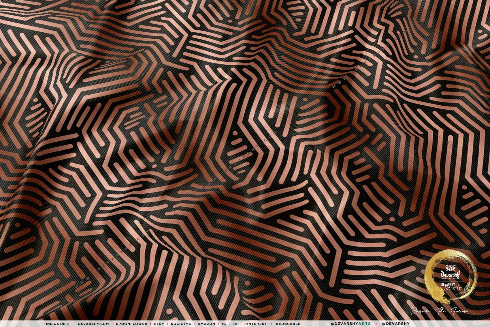 The Circuit Apparel Fabric 3Meters , 4 Colors | 8 Fabric Options | Abstract Fabric By the Yard | D20090