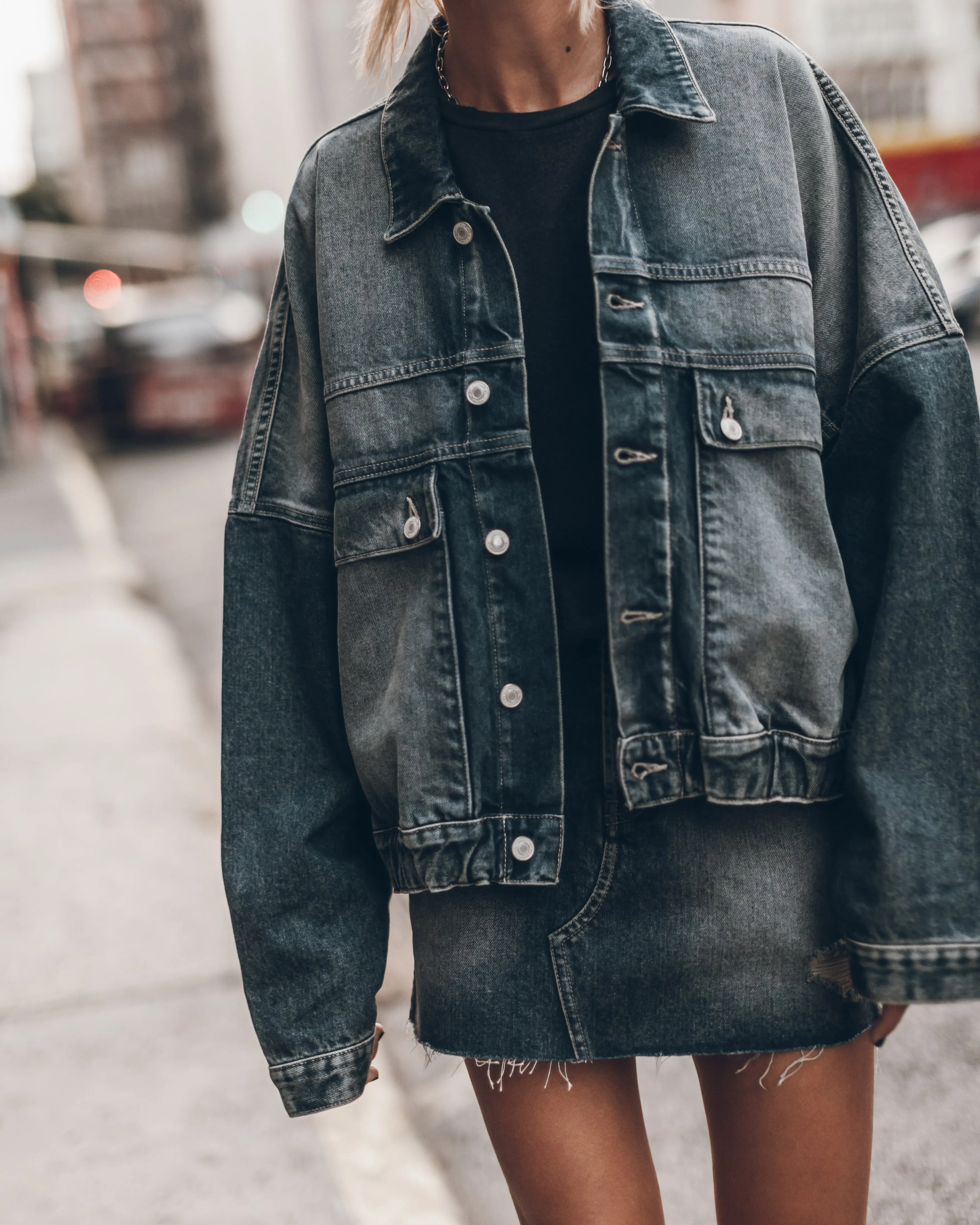 The Dark Blue Denim Jacket