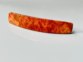 Thick Hair Barrette for Women XL Mallee Burl Red wood barrette for long hair wooden barrette