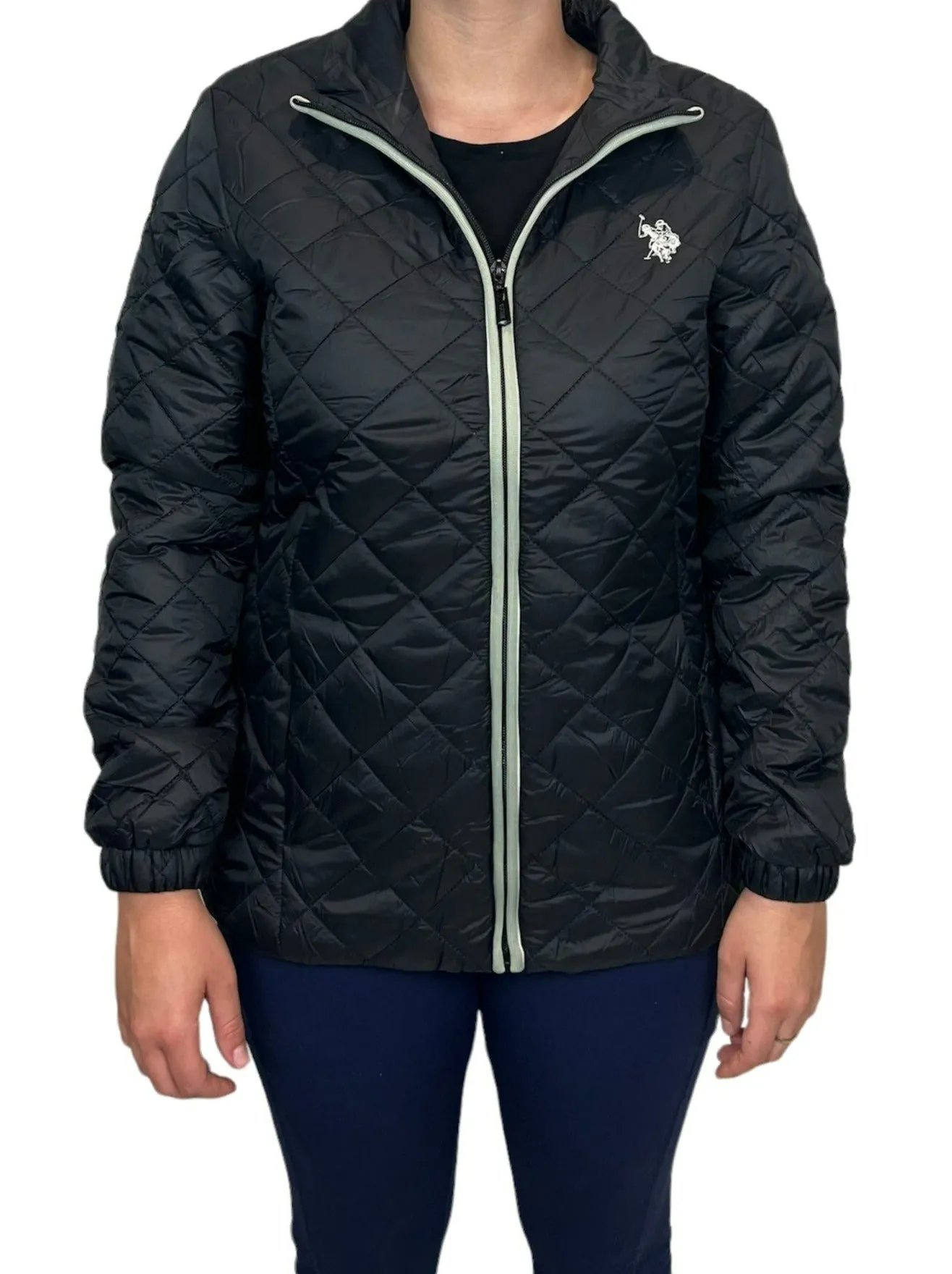 U.S. Polo Assn. Ladies Long Sleeve Puffer Jacket - Black