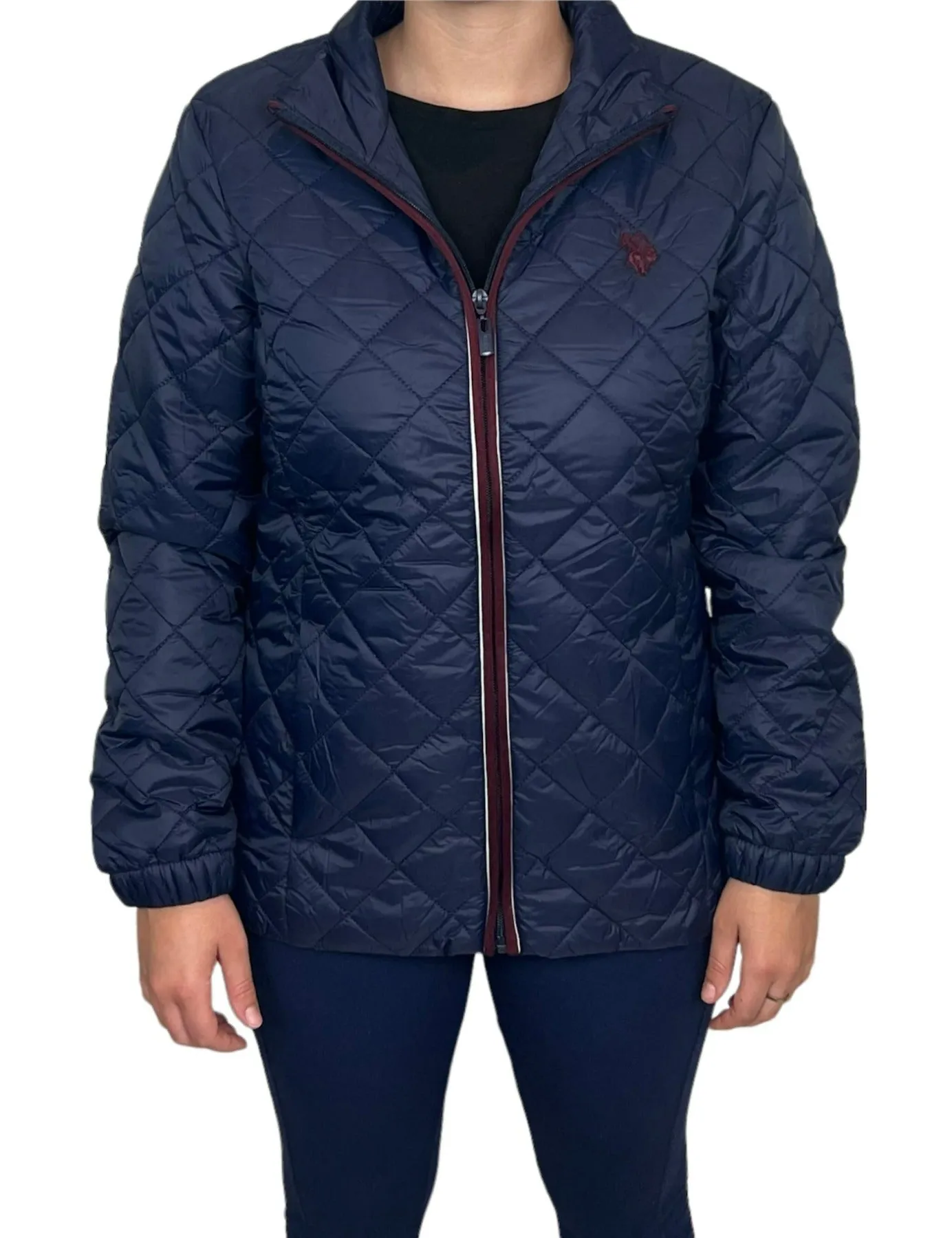 U.S. Polo Assn. Ladies Long Sleeve Puffer Jacket - Navy