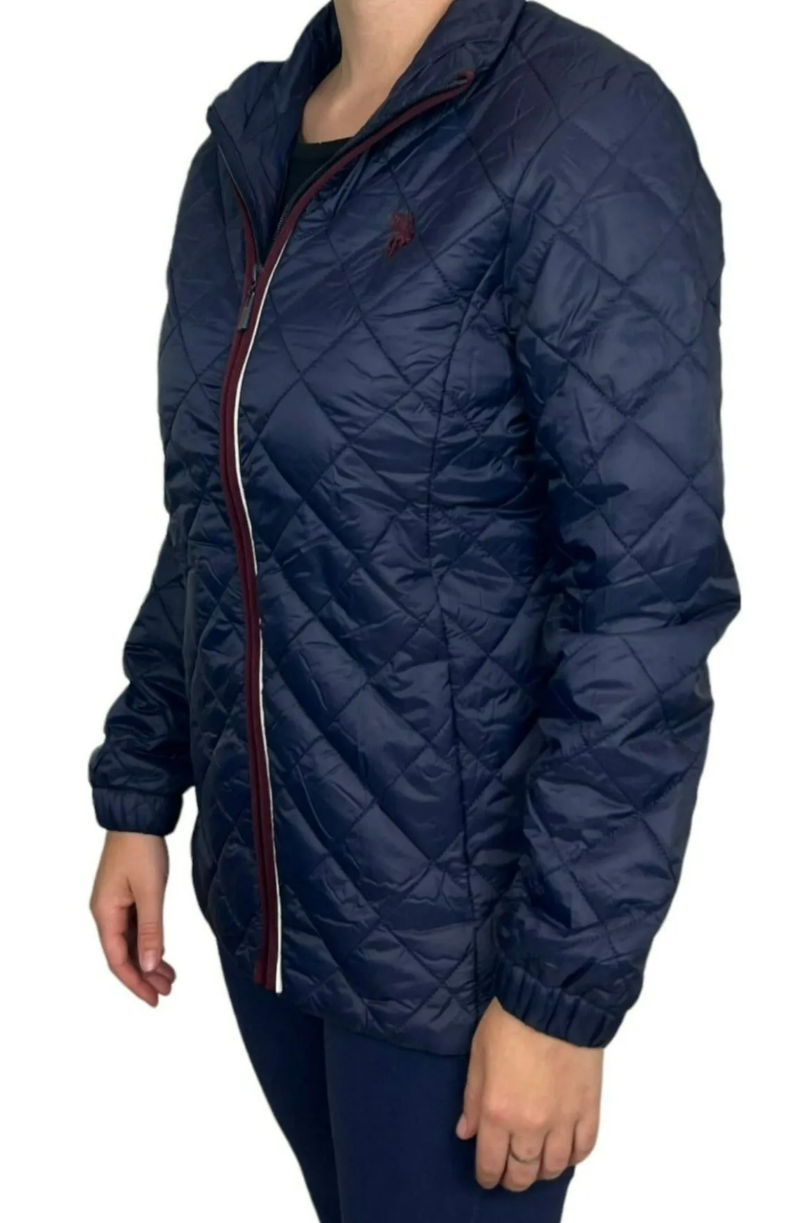 U.S. Polo Assn. Ladies Long Sleeve Puffer Jacket - Navy