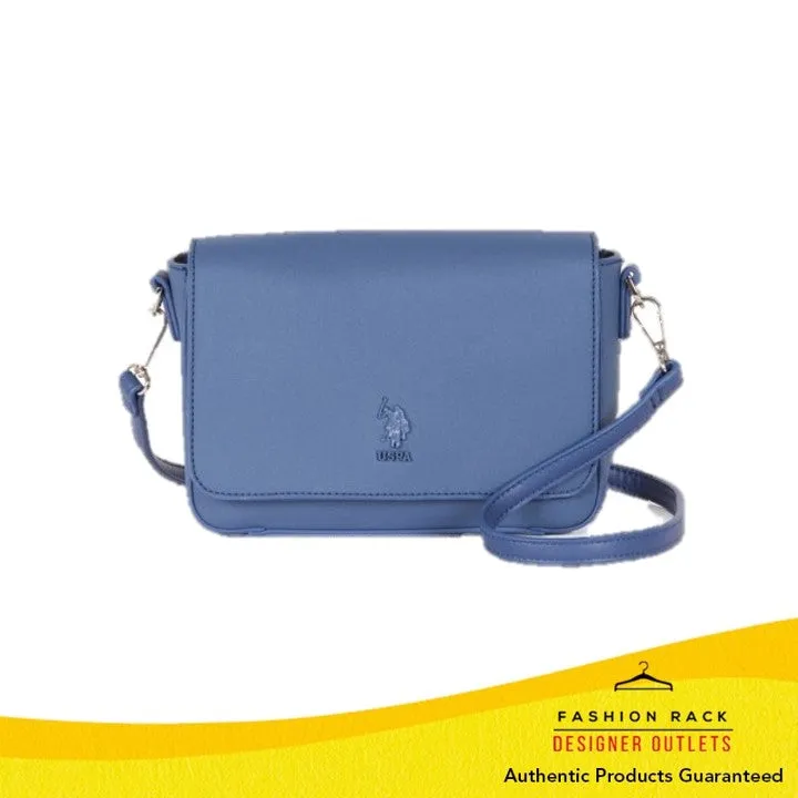 US Polo Assn Portsmouth Crossbody With Flap Pu Blue