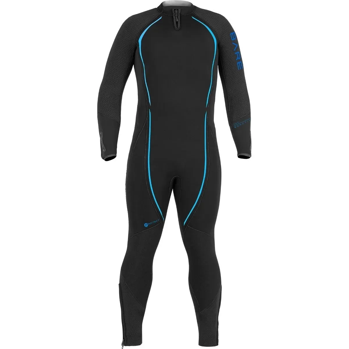 Used Bare 5mm Mens Reactive Full Wetsuit-Blue-X-Large