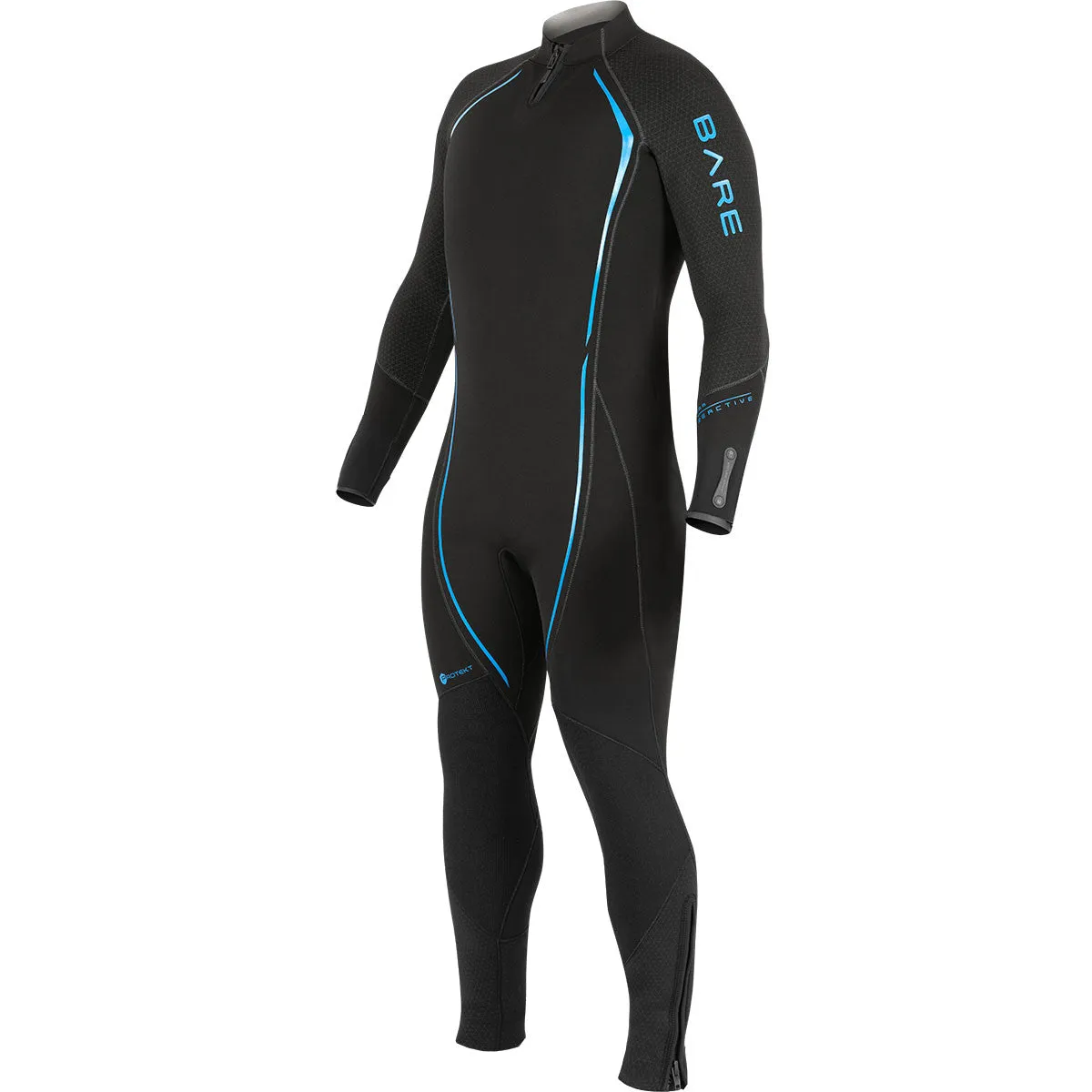 Used Bare 5mm Mens Reactive Full Wetsuit-Blue-X-Large