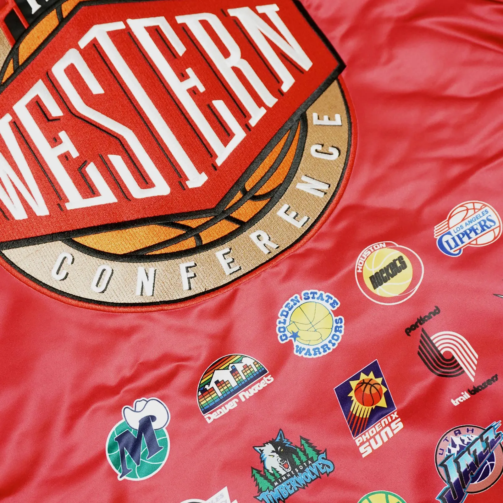 Western Conference All Star Heavyweight Satin HWC Jacket - Scarlet