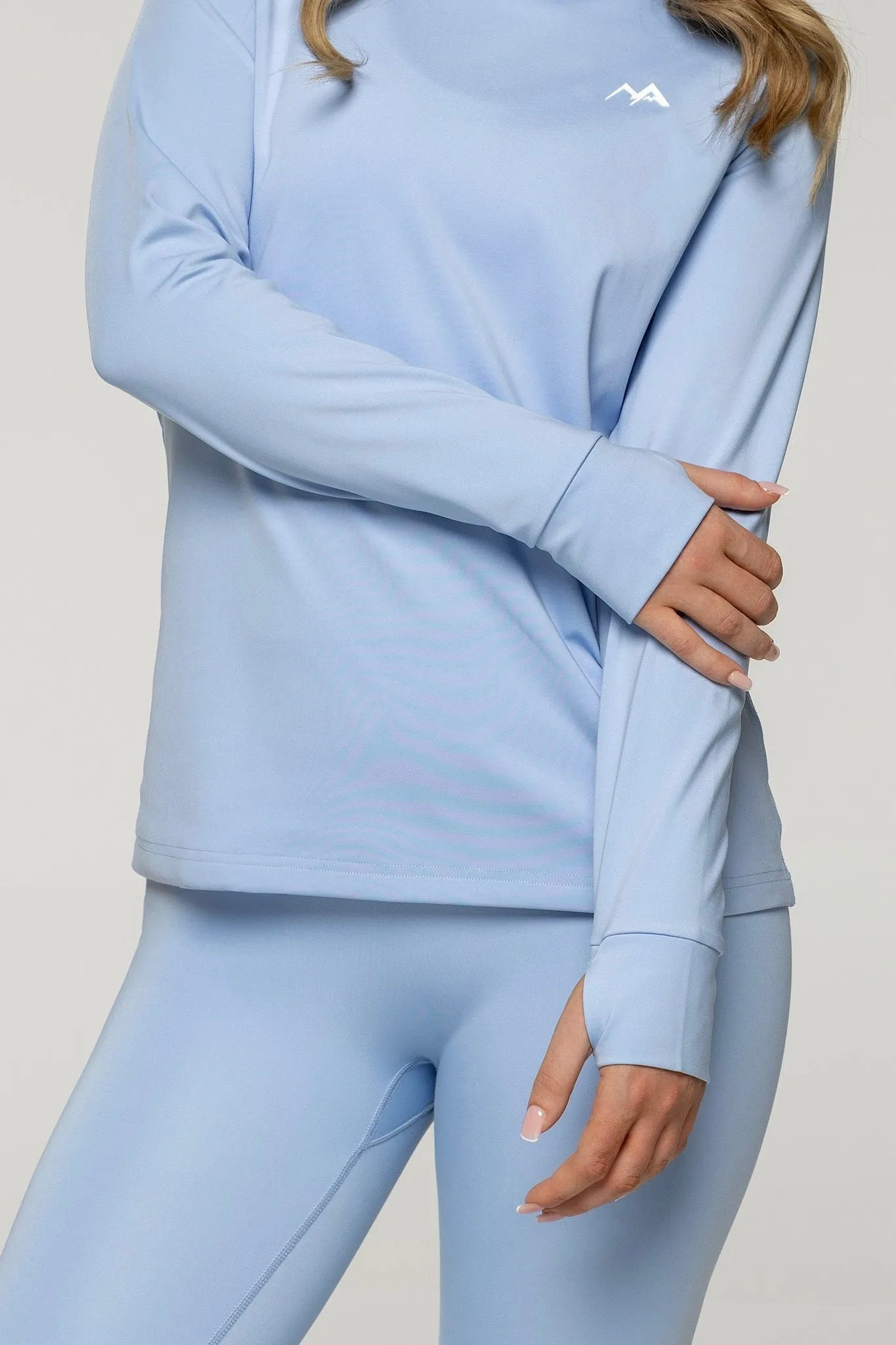 WOMEN'S THERMAL BASE LAYER TOP SKY BLUE