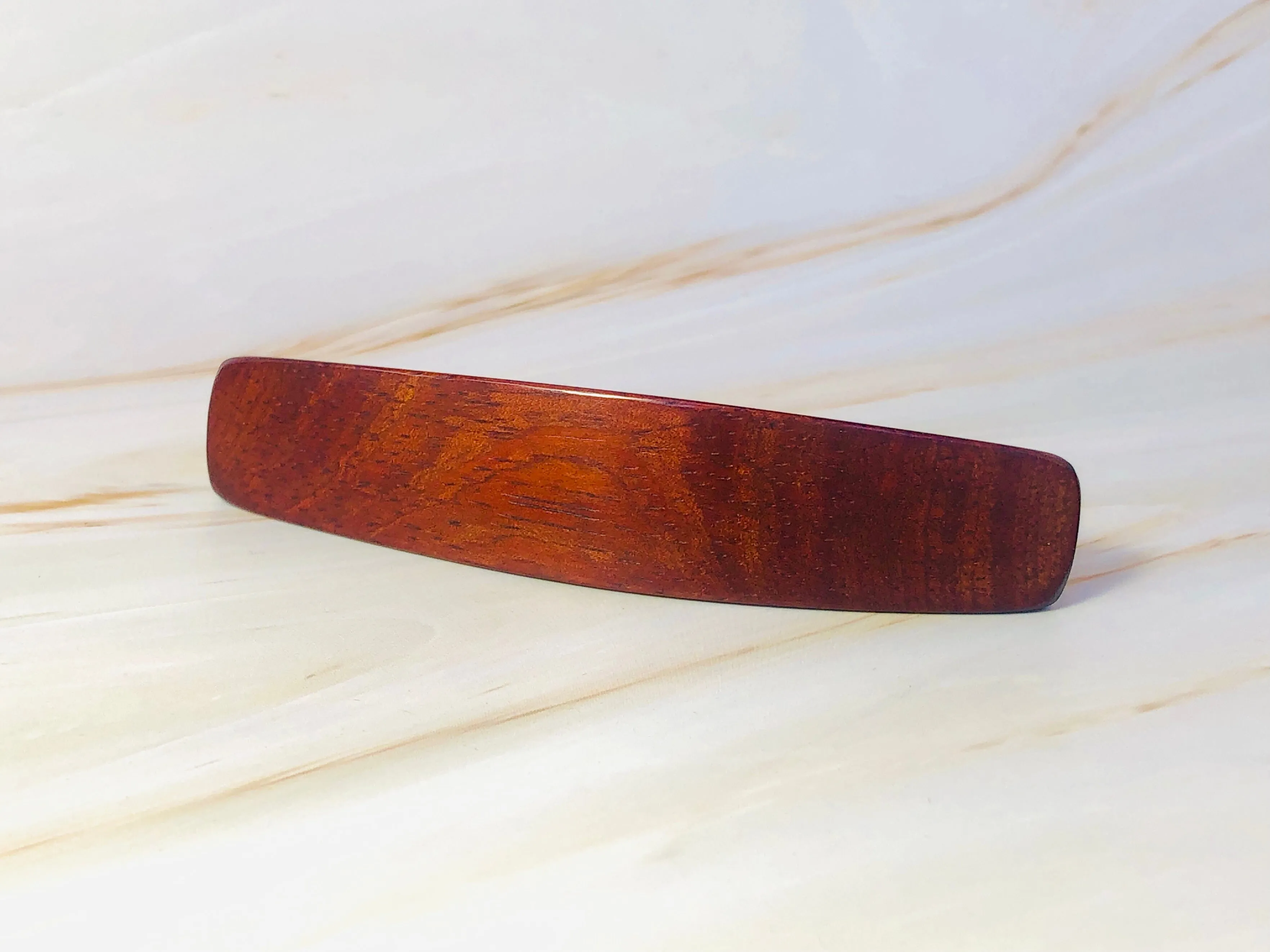 Wooden Hair barrettes for women Medium Borneo Rosewood hair clip for long hair