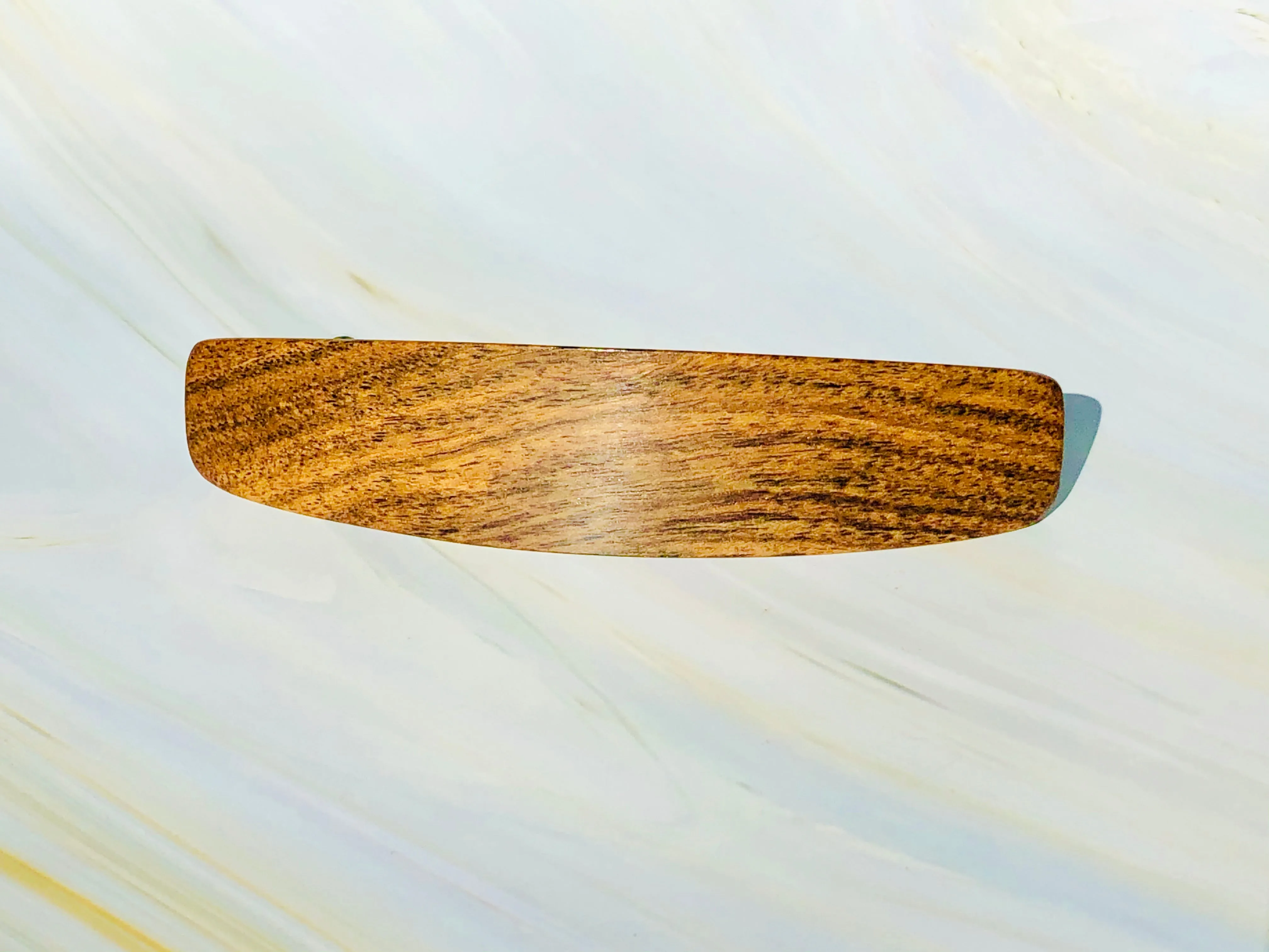 XL Bocote wood barrette, wood hair clip, wooden barrette, thick hair barrette, thick hair clip